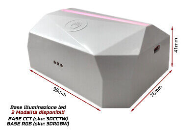 Base Luce Led CCT Carcassa Bianca Ricaricabile (3DCCTW) <table class="table