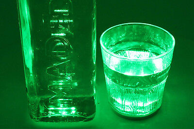 2 PZ Luce Led Sottobottiglia Sotto Bicchiere Colore Verde Green Decorazione Fest