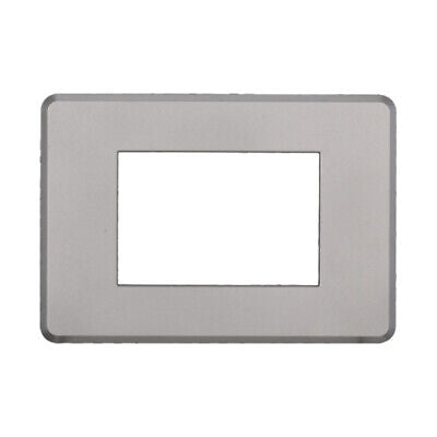 ETTROIT Placca Slim Sottile 3P Serie Moon Colore Silver Compatibile Con Bticino