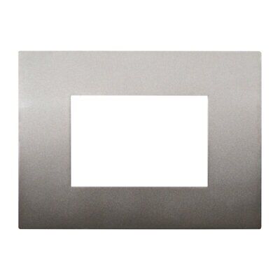 ETTROIT Placca Plastica Serie Venus 3P Colore Bronzo Compatibile Con Vimar Arke