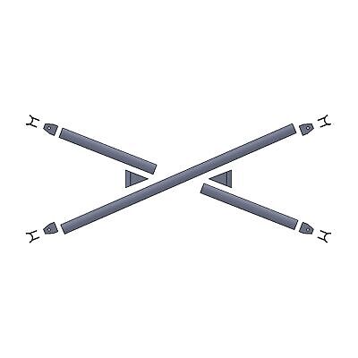 COPPIA RINF. PORTA A CROCE DA ASS. Ø40X2 CON SCAT. SPIN E FORCELLE