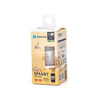 Lampadina LED Smart E14 G45 WiFi 6.5W RGB +2700K-6500K <ul><li>Controllo da