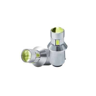 Bay15d canbus no polarity 6 led 2 pezzi lenticolari doppio filamento 55-180 lm