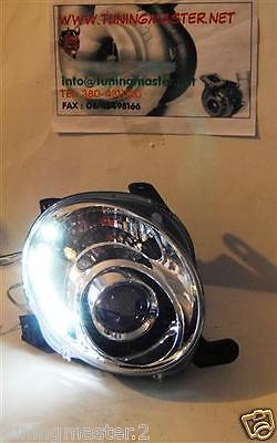 Coppia Fari Fanali Anteriori Tuning Dayline microcar bellier b8 Cromati h1 + h1