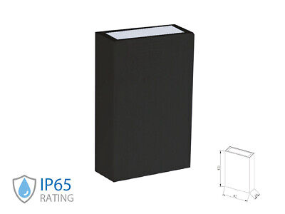 Applique Lampada LED da Muro Rettangolare 4W Colore Nero 6500K IP65 Esterno