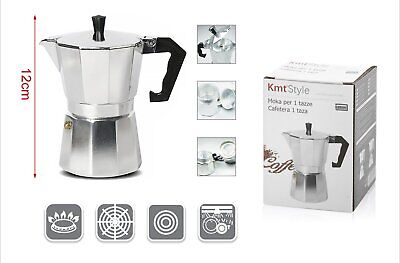 Caffettiera Moka in Alluminio 1 Tazza Alta 12cm <ul><li>Scopri il piacere di un