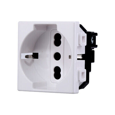 ETTROIT Presa Schuko 2P+T 16A Colore Bianco Compatibile Con Bticino Matix