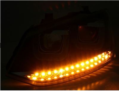 Coppia SET Fari Fanali Anteriori Tuning Polo 6R 2009-2014 + 6C Neri U-TYPE H7