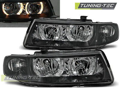 HEADLIGHTS ANGEL EYES BLACK fits LEON / TOLEDO 04.99-08.04