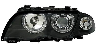 Coppia Fari Fanali Tuning E46 BERLINA Angel Eyes serie 3 NERI 5/1998-8/2001