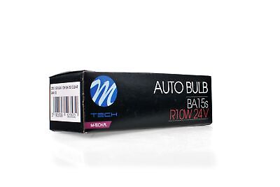 LOTTO DI 10 PEZZI Lampada M-TECH R10W G18 BA15s 24V/10V CLEAR