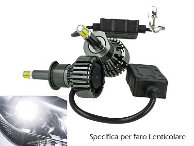 Kit Full Led Canbus H1 38W Reale 12V 24V Luce 360 Gradi Per Faro Lenticolare
