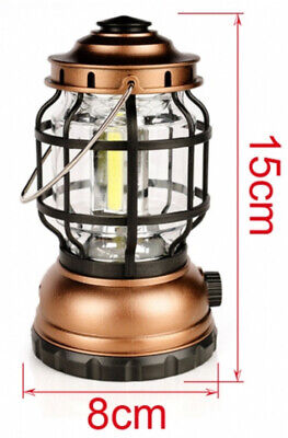 Lanterna Led da Campeggio Ricaricabile USB e Pannello Solare Batteria 1200mAh