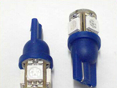 coppia lampadine 24V Lampade Led T10 W5W 5 Smd Blu Luci Posizione Targa Camion