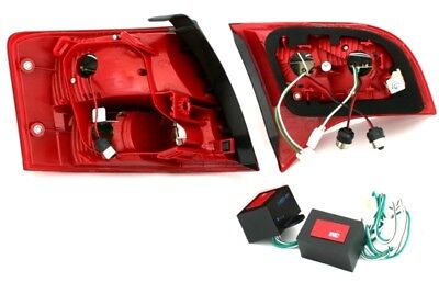 Coppia Fari Fanali posteriori LED TUNING 2004 >2008 A4 B7 =SOLO AVANT= Fumè