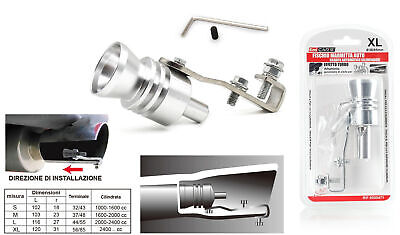 Fischietto Marmitta Auto Effetto Turbo Sound Size XL Per Terminali Di Scarico