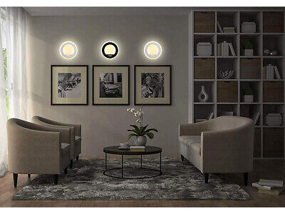 Applique Lampada LED da Muro Circolare 9W 4000K Carcassa Bianca IP20 Effetto So