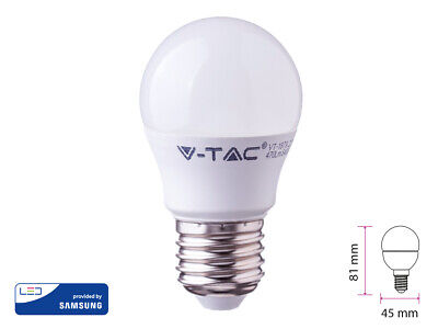 Lampada A Led E27 G45 7W Bianco Freddo 6400K Forma Sfera Bulbo Palla Con Smd