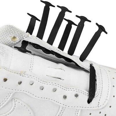 12 Pezzi Lacci Scarpe Elastici In Silicone Senza Nodo per Bambini e Adulti 3cm