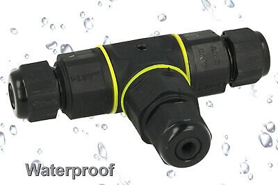 Connettore Manicotto di Collegamento IP68 Forma T Cavo Raccordo Impermeabile 3
