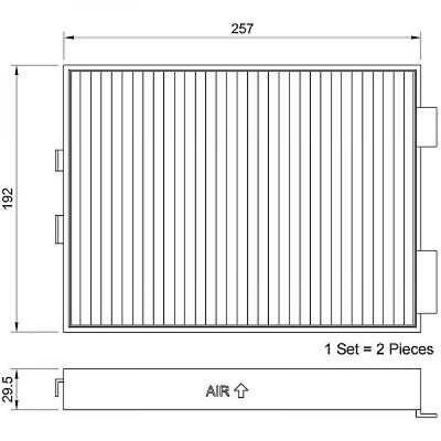 Filtro abitacolo al carbone attivo 5 11.95-06.03 Alpina B10