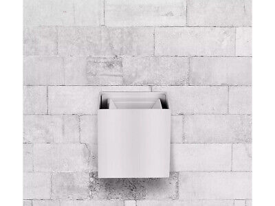 Applique Led Quadrata Da Parete 12W 3000K Carcassa Bianca IP54 Doppio