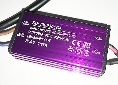 Led Driver CC 300mA 24V-44VDC (8-12)X1W Corrente Costante IP65 <p