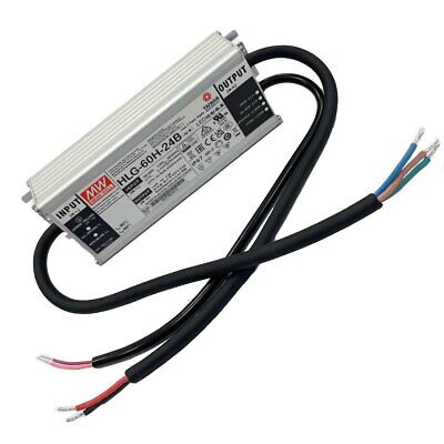 MeanWell HLG-60H-24B Alimentatore Led Driver CV CC IP67 Dimmerabile 60W 24V