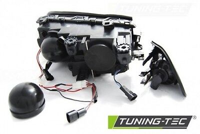 Coppia Fari Fanali Anteriori Tuning Angel Eyes serie 3 Limo E46 98-01 nero