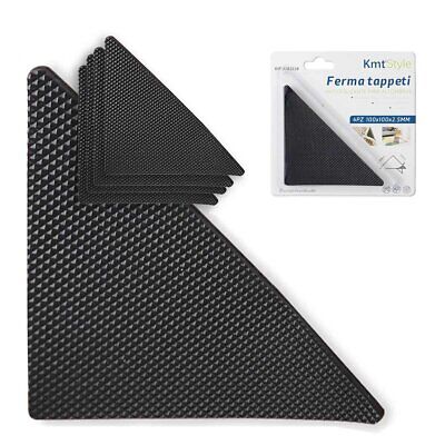 4pz Adesivi Ferma Tappeto Antiscivolo Forma Triangolare 100x100x2.5mm per