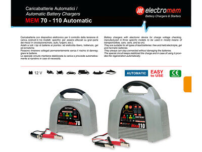 Electromem Mem 110 Caricabatterie Automatici 12V 8A