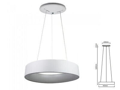 Lampada Led A Sospensione Moderno Circolare Colore Bianco Diametro 450mm 25W