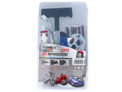 Kit Riparazione Gomme Auto Moto Bici Da 22 Pezzi <ul><li>Kit E Bicicletta,kit