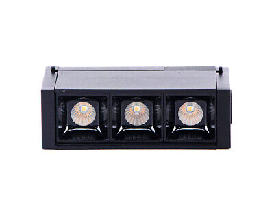 Faretto Led Spotlight 3X1W 24V Neutro 4000K CRI 90 UGR 19 Per Sistema Binario
