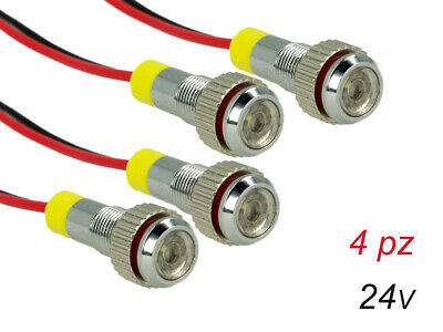 4 Pezzi Viti Lampada Led Screw Con Filo Rondella 24V Bianco 6000K Luci Spi
