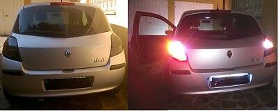 Coppia fari fanali posteriori TUNING CLIO 05-09 berlina 3/5 porte LED nero