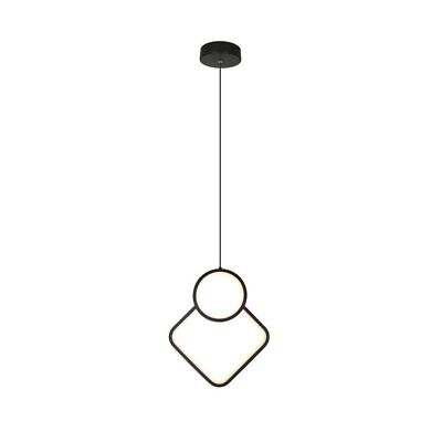 Lampadario LED a Sospensione 12W dal Design Moderno 28*196m Colore Nero 3000K