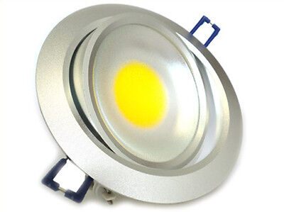 Faretto Led Da Incasso COB 15W 220V Bianco Freddo Rotondo Orientabile