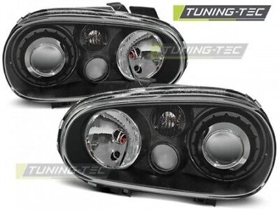 Coppia Fari Fanali Tuning Anteriori GOLF 4 09.97-09.03 R32 LOOK Nero Alogeni H7