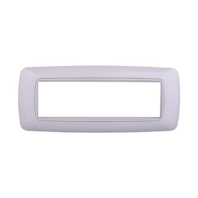 ETTROIT Placca Plastica Bombata Serie Space 7P Colore Bianco Completo