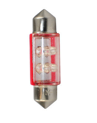 Lampada Led Diodo LED L043 C5W 36mm 4LED 3mm rosso