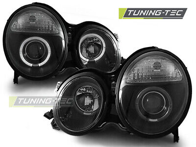 HEADLIGHTS ANGEL EYES BLACK fits W210 E-KLASA 06.99-02