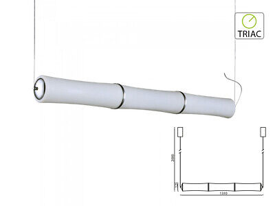 Lampada Led A Sospensione Moderno Forma 3 Canne Bambu Lunga 1310mm 52W 3000K