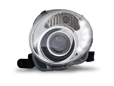 Coppia Fari Fanali Anteriori Tuning Dayline Luci microcar bellier b8 Cromato