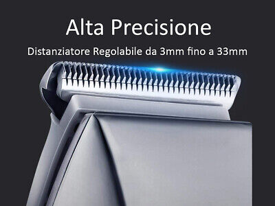 GEMEI GM-802 Tagliacapelli Elettrico Professionale Display Batteria Litio