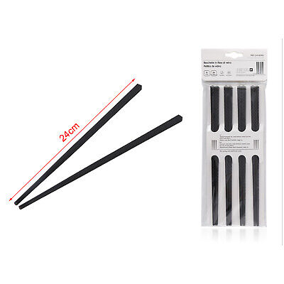 5 Paia Bacchette Cinesi in Fibra di Vetro Premium, Lavabili Lavastoviglie