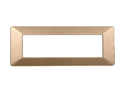 ETTROIT Placca Plastica Serie Starlight 7P Colore Oro Compatibile Con Vimar