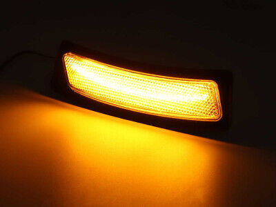 Kit Freccia Laterale a Led Side Marker Lente Trasparente Luce Arancione Per