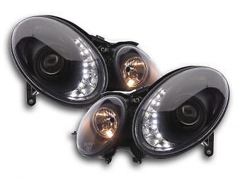 Coppia Fari Fanali Anteriori Tuning Dayline Luci Diurne classe E 211 06