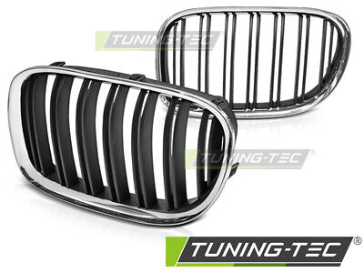 GRILLE CHROME BLACK DOUBLE BAR fits F01 09-15